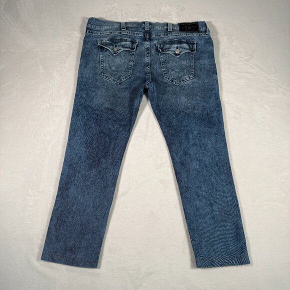 True Religion Rocco Jeans Men Size 44 Relaxed Skinny Denim Flap Pocket W42 L28.5 - Picture 14 of 15